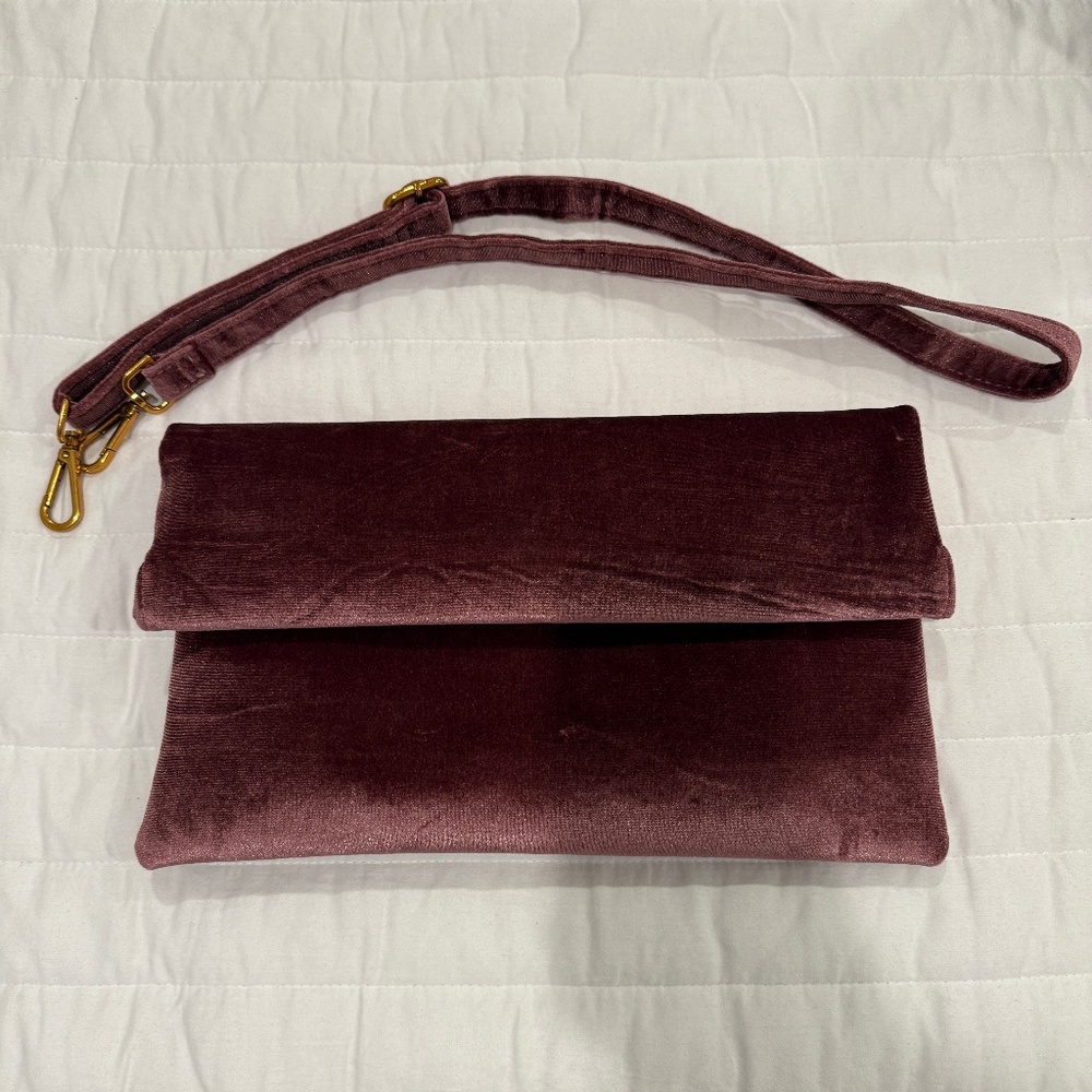 Anthropologie Velvet Clutch